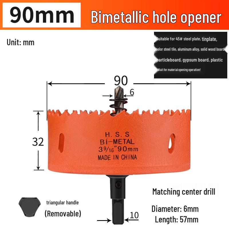 Universal Multifunctional Hole Saw Drill Bit for Wood, Metal, Plastic, and Downlight Installations