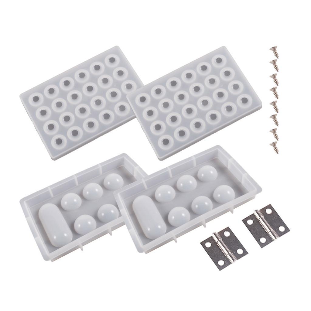 Mancala Game Silicone Resin Mold Mancala Stones Epoxy Mold with Screw Kit Family Party Board Game Silicone Mold DIY Art