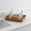Serving Tray with Handles Natural Rattan Woven Basket Rustic