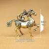 Antique Brass Monkey Zodiac Ornament: Small Desktop Copper Horse Figurine