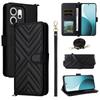 For Oppo Reno14 F 5G Case with Shoulder/Wrist Strap Leather Phone Cover Stand Wallet