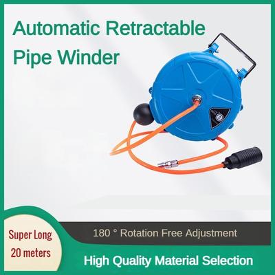 PU Tube Mini Air Drum Automobile Repair Tube Winding Tool Wall Mounted Automatic Retractable Hose Pipe Reel