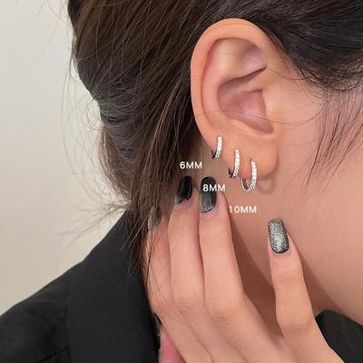 1 Paio Piccoli Orecchini a Cerchio Per Donne Ragazze Minimalismo Minuscolo Piercing Cartilagine Zircone Orecchino Accessori Gioielli Regali