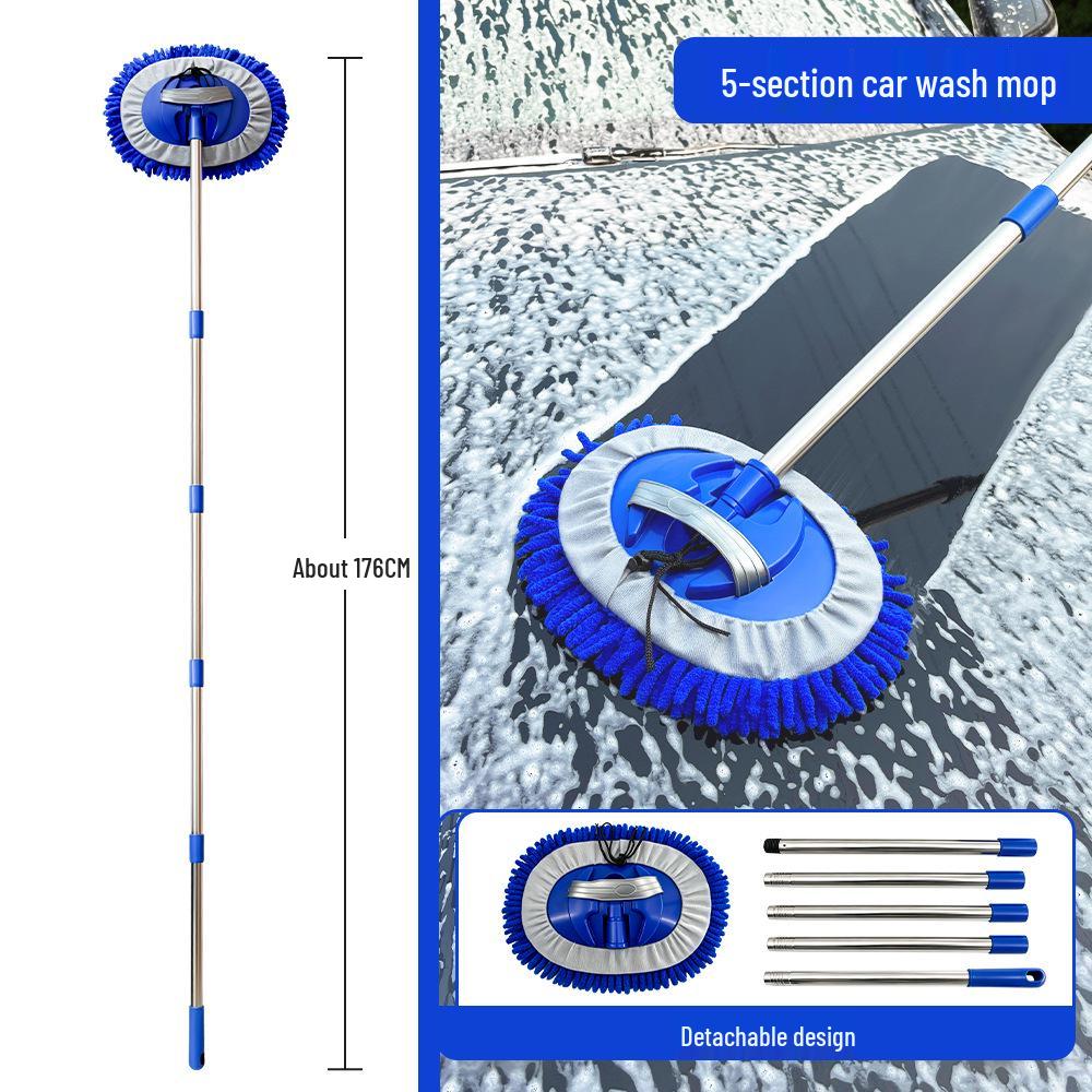 Stainless Steel Extendable Car Wash Mop & Brush