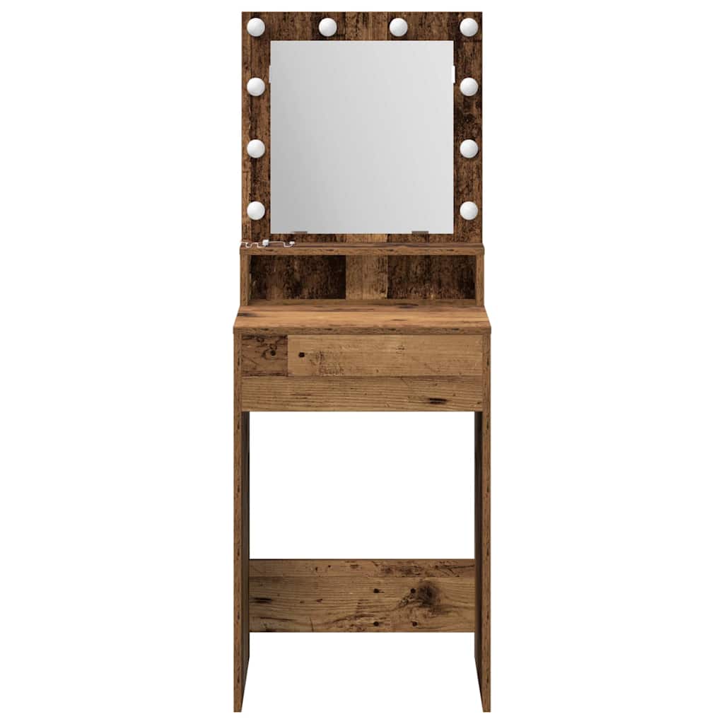 Vintage style Makeup Table with Shelf 50 x 41 x 135 cm Engineered Wood