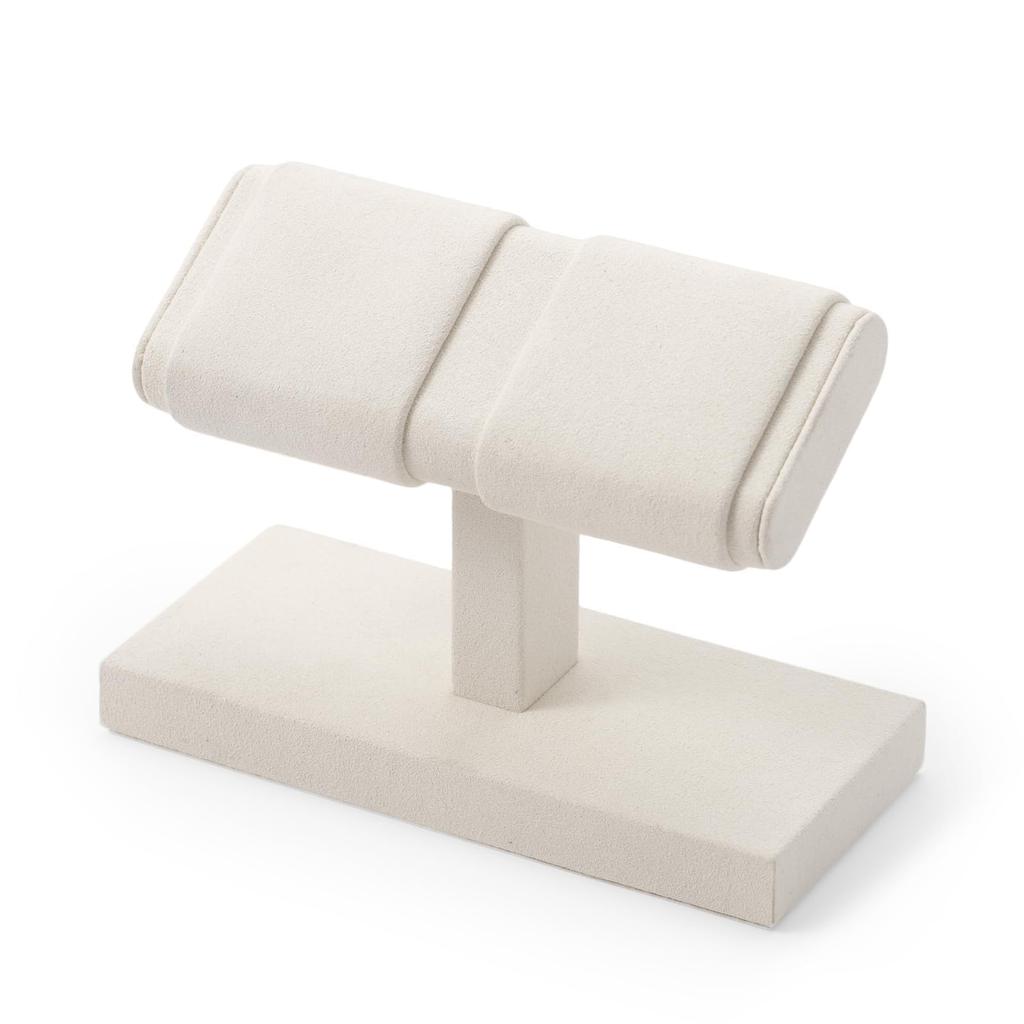 Woodten Watch Stand, Set of 2, Ideal for Storing Bracelets, Bangles, and Watches (Beige) J00601