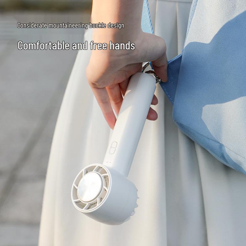 25th Anniversary Handheld Cooling Ice Pack Fan with Carabiner - USB Rechargeable & Portable