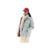 Anta Sports Lifestyle Series Pioneer Series Letter Zipper Hooded Comfortable Breathable Loose Down Jacket Women Outerwear White Gray Green 962448905-7