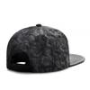 Hip-hop Flat Brimmed Cap Adult Sports and Leisure Baseball Cap Metal Inlay