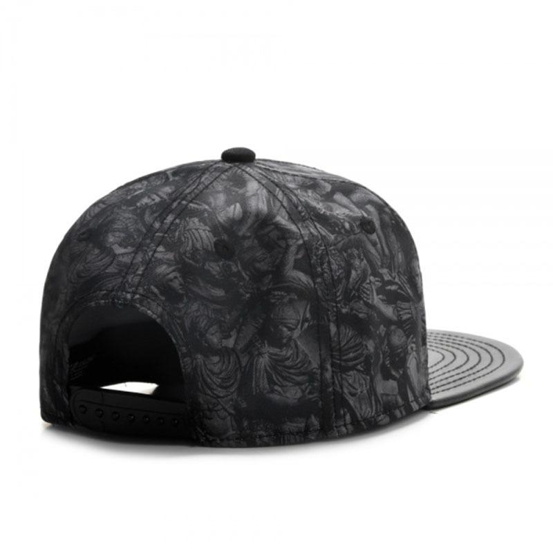 Hip-hop Flat Brimmed Cap Adult Sports and Leisure Baseball Cap Metal Inlay