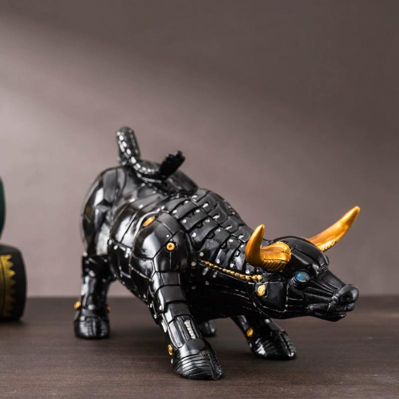Wall Street Bull Market Trend Desktop Decoration Resin Ornaments Home and Office Decorations Soaring Ornaments Handicrafts