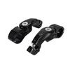 Motorcycles Male Mount-Style Chrome 1 1/4" Foot Peg Adapter Engine Guard Footrests Mount Clamps for Harley Softail Cafe Racer