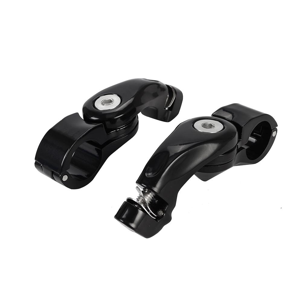 Motorcycles Male Mount-Style Chrome 1 1/4" Foot Peg Adapter Engine Guard Footrests Mount Clamps for Harley Softail Cafe Racer