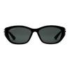 Injection Molded Rectangular Sunglasses Women's Black/Tortoiseshell