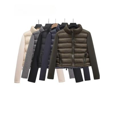 Φθινόπωρο Χειμώνας Γυναικεία Μόδα Μονόχρωμο Πάτσγουορκ Μπουφάν Παλτό Vintage Όρθιος Γιακάς Γυναικείο Σικ Βαμβακερό Παλτό