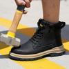 Pánské pracovní bezpečnostní boty s ocelovou špičkou, voděodolné pracovní boty, měkká svršková konstrukce, obuv pro všechna roční období, neformální turistické boty