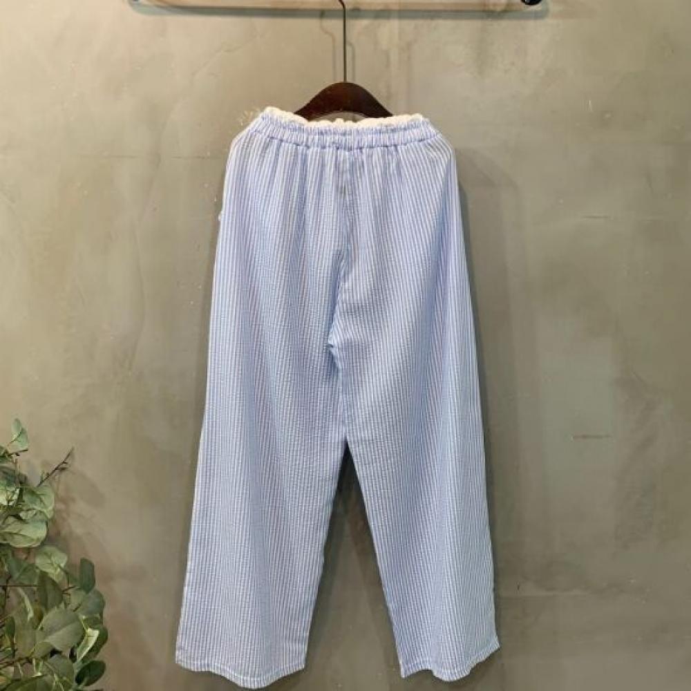 C S In The Room Tani emboSSed Stripe bandIng Wide pantS 2Color