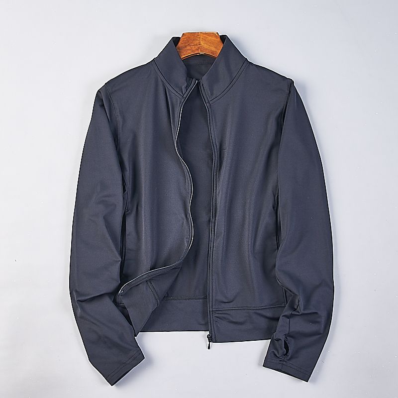 

Orders Exported to Japan Solid Stand Collar Short coat Women 78882 Spring and Summer Outdoor Sports Quick-Drying Running Casual Sun Protection Jacket 1 Black M