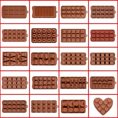 Easy Silicone Chocolate Molds for Baking Letters Flower 3d Heart Shape Bakeware Tray Cake Moulds