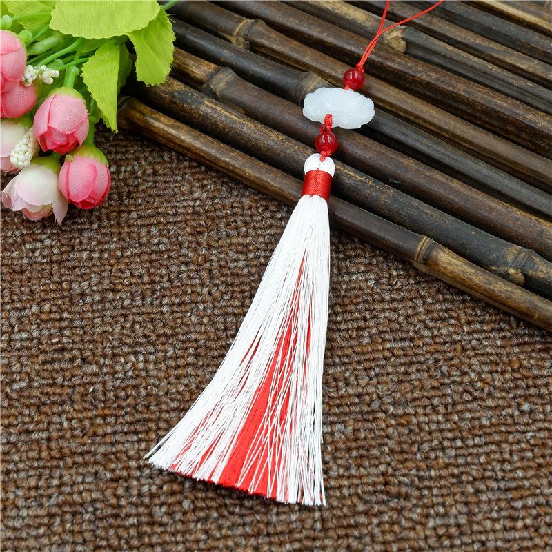 Antik Tofsig Öron i Två Färger, Kinesisk Stil Accessoar Hänge, Retro Klassiskt Fläkt Hänge, Väskhängande Smycke Hänge.