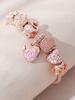 Minimalist And Atmospheric Oil Dripping Rose Heart Bead Bracelet Fashionable Oil Painting Swan Lantern Bead Bracelets