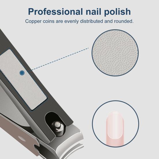 Nagelknipser, scharfe Kante, ergonomischer Griff, Edelstahl, professioneller Spritzschutz für Fingernägel und Zehennägel, Männer, Frauen, Kinder