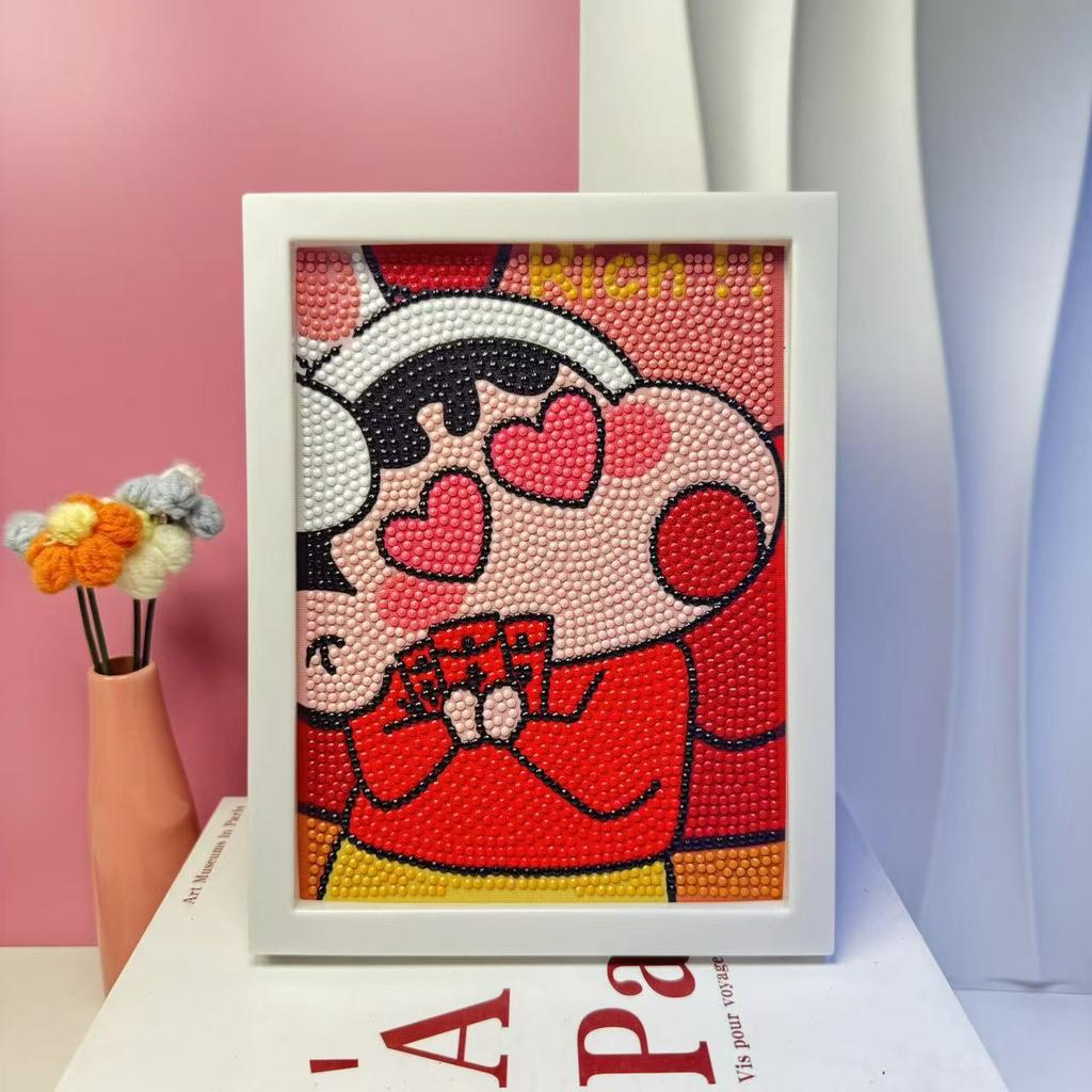 Children'S Diamond Painting Framed Handmade Diy Material Bag Sanrio Diamond Paste Painting Concentration Toy