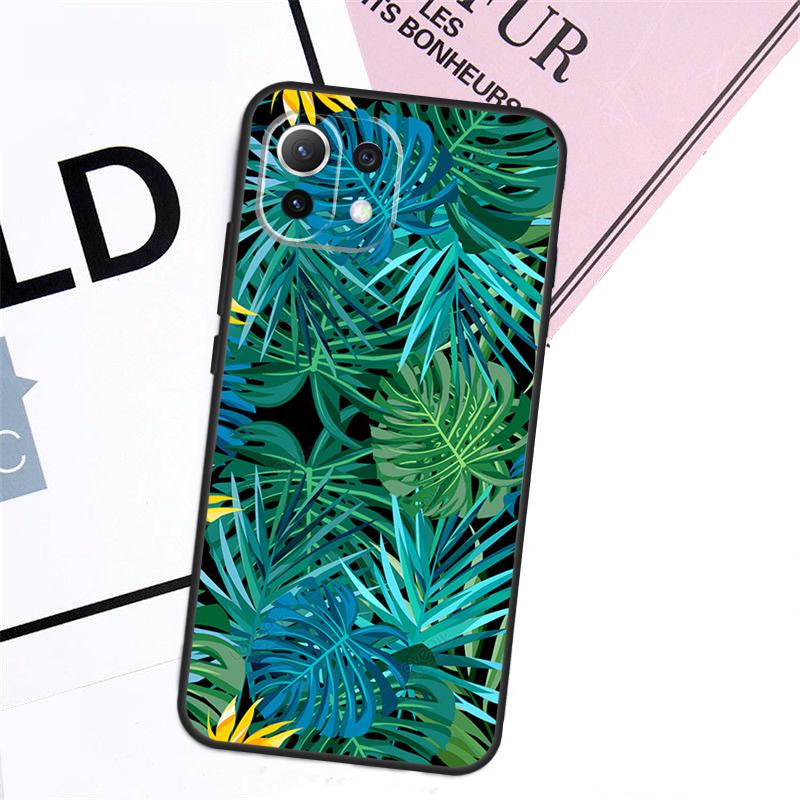 Tropical Leaf Pattern Case For Xiaomi 17 Pro Max 14 15 Ultra 13T 15T 14T Pro POCO X7 Pro X5 X6 F5 F6 F7 F8 Cover