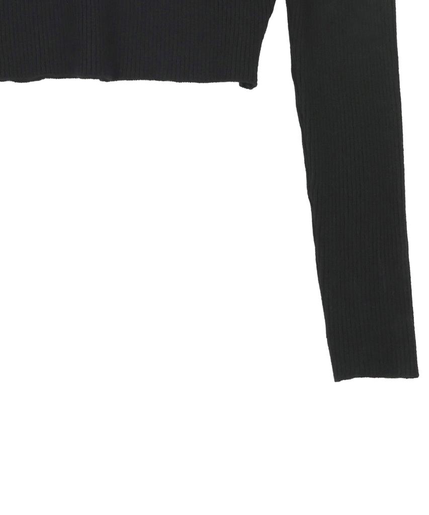 HARDCORE HAPPINESS Ribbon Tie Knit_Black