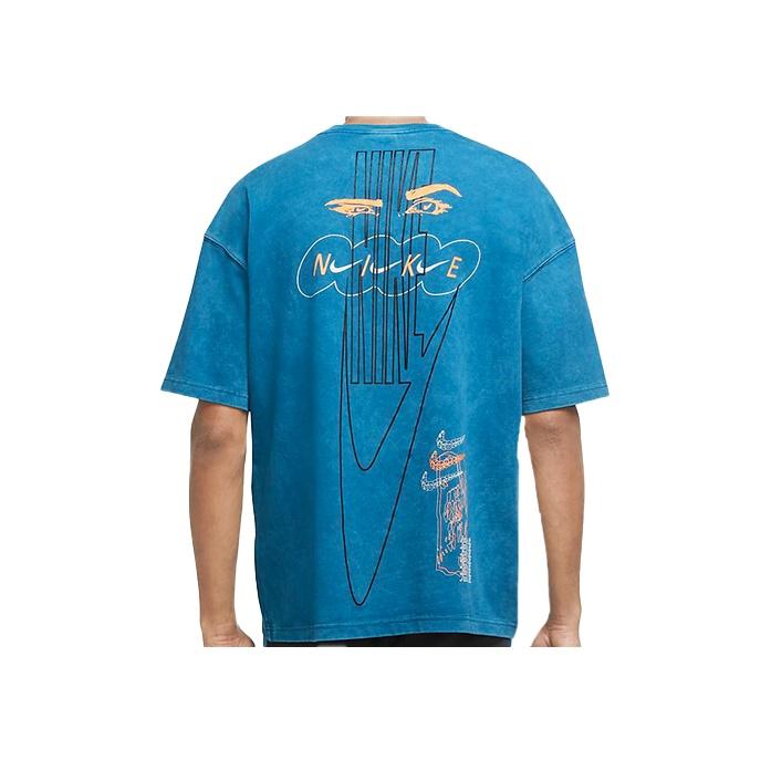 New Nike Drop Shoulder Sleeve T Shirt Men's Blue DC2729-301