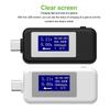 Multifunction Type C Voltage Current Power Meter 0-5.1A 4-30V 0-155W Digital Display USB C Power Meter 0 to 99 Hours