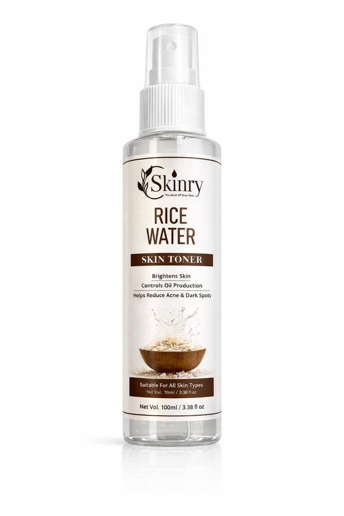 Rice Water Face Toner Spray For Oily Skin Hydrating Pore Tightening Glow Mist For Acne Prone Skin Glass Skin 100Ml Skinry