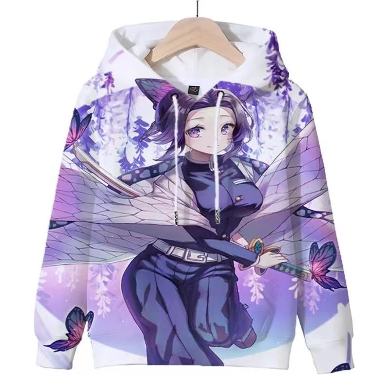 Sweat à capuche Anime Demon Slayer 2024 Kamado Nezuko Pullover à capuche confortable à col rond pour hommes et femmes