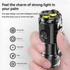 Mini Portable Side Light LED Strong Light Flashlight Rechargeable Multi-purpose Long-range Portable Ultra Bright Household Small