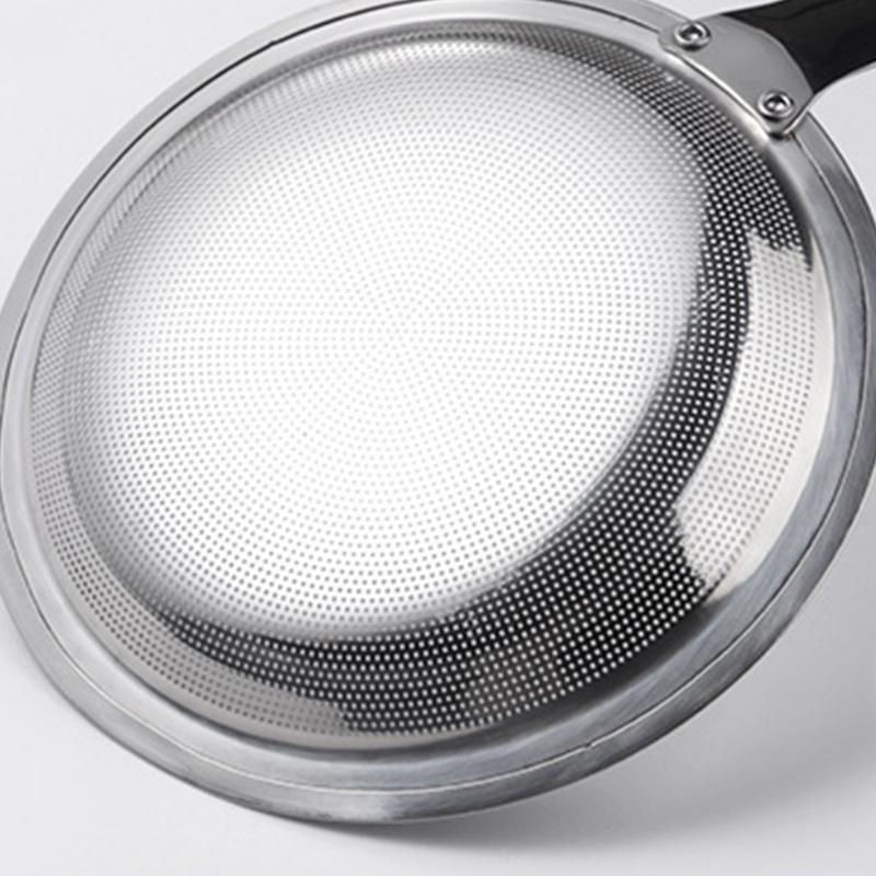 304 Stainless Steel Fine Mesh Strainer Flour Sieve Spoon Colander with Ergonomic Handle for Poached Eggs and Noodles
