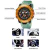 Sport Watches Waterproof SMAEL 8058 Male Clock Digital LED Display Quartz Analog Stopwatch Fashion Green Orange Clock Men Watch
