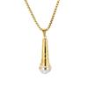 Kalen Hip Hop Trend Microphone Pendant Charm Men's Necklace Party Gift Zircon Stainless Steel Jewelry
