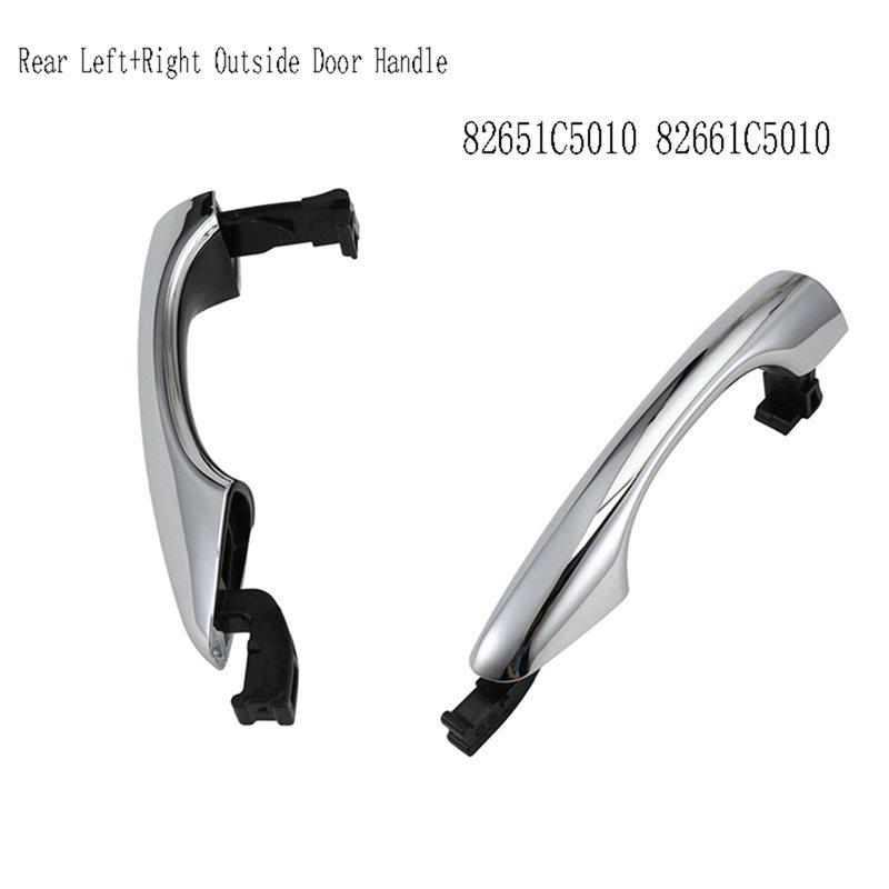 Rear Left+ Right Exterior Door Handles For Hyundai Kia Sorento 2015- 2018 Part Numbers 82651C5010 82661C5010
