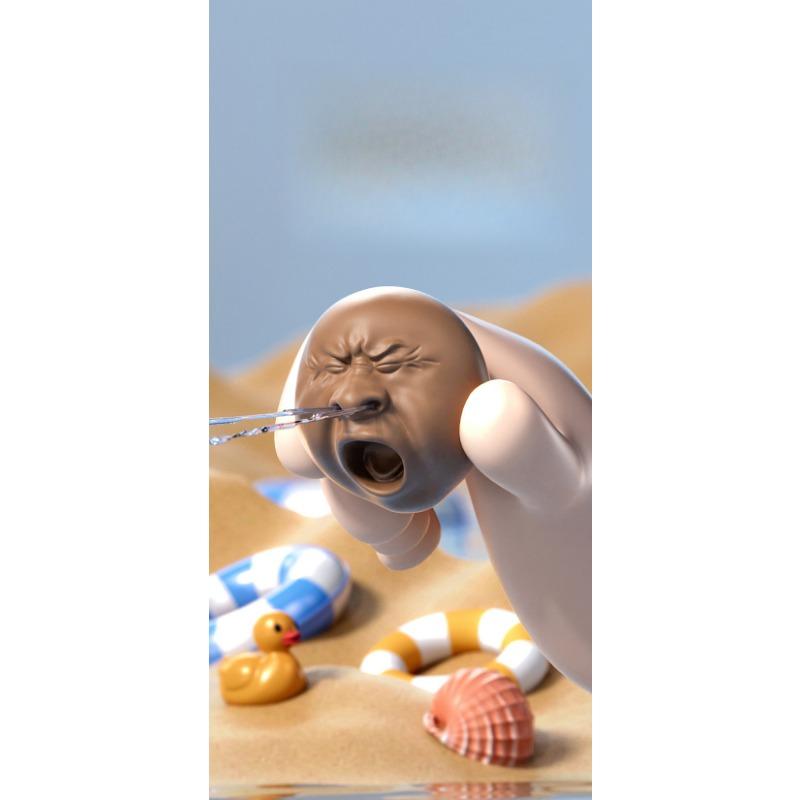 1PC Yawn Tea Pet Whole Cup Water Gun Fun Pressing Funny Spray Water Water Gun Creative Decompression Toy