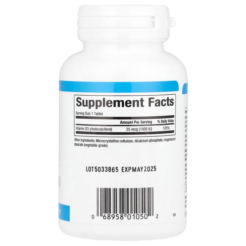 Vitamin D3, 25 Mcg (1,000 IU), 90 Tablets