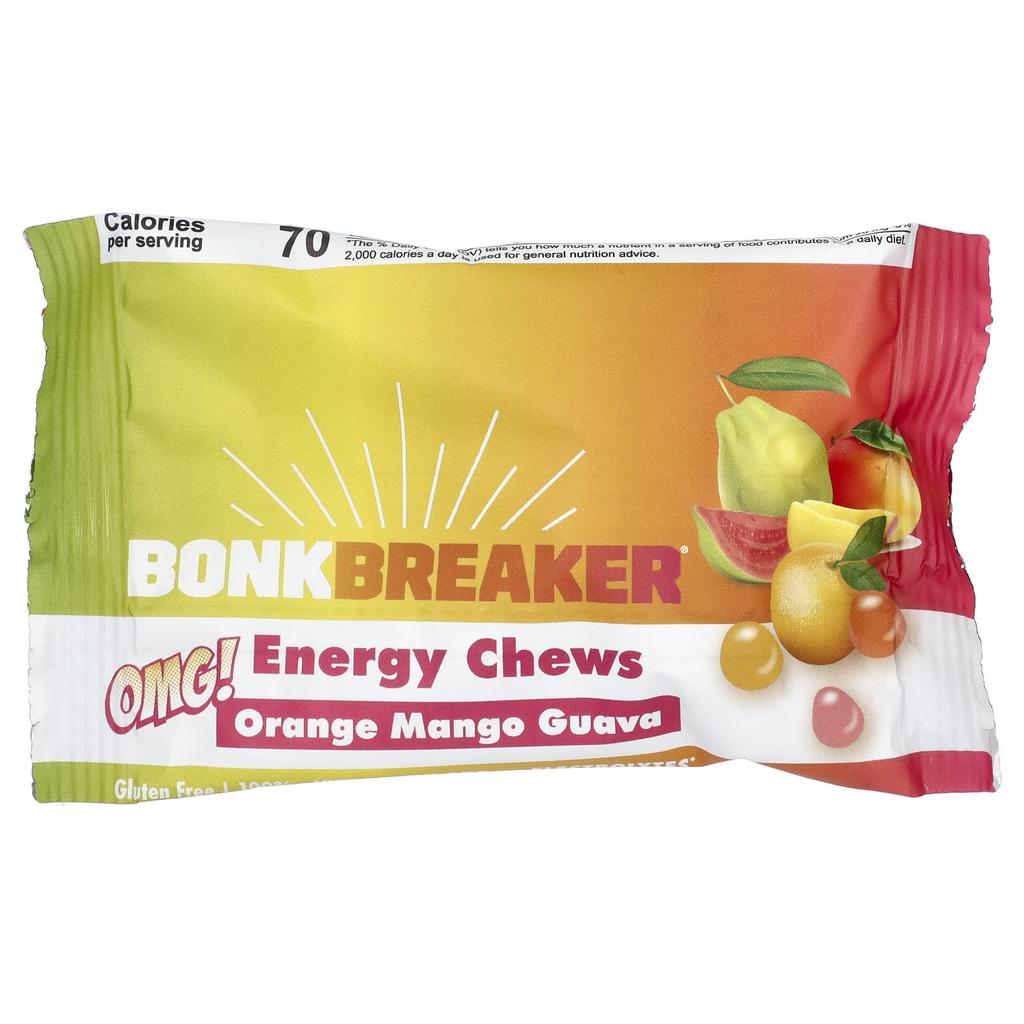 Bonk Breaker, Energy Chews, Orange Mango Guava, 10 Packs, 50 G (1.76 Oz) Each