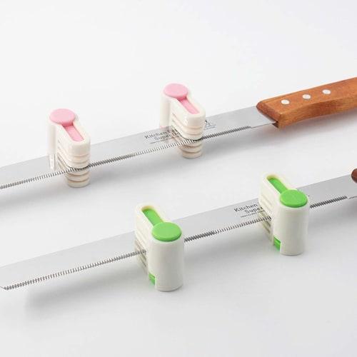 Olive-G Sponge Cake Cut Slicer, Set of 2, Green