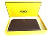 Authentic FENDI Selleria Dark Brown Beige Leather Zip Around Zip Wallet #b256  Seller Refurbished