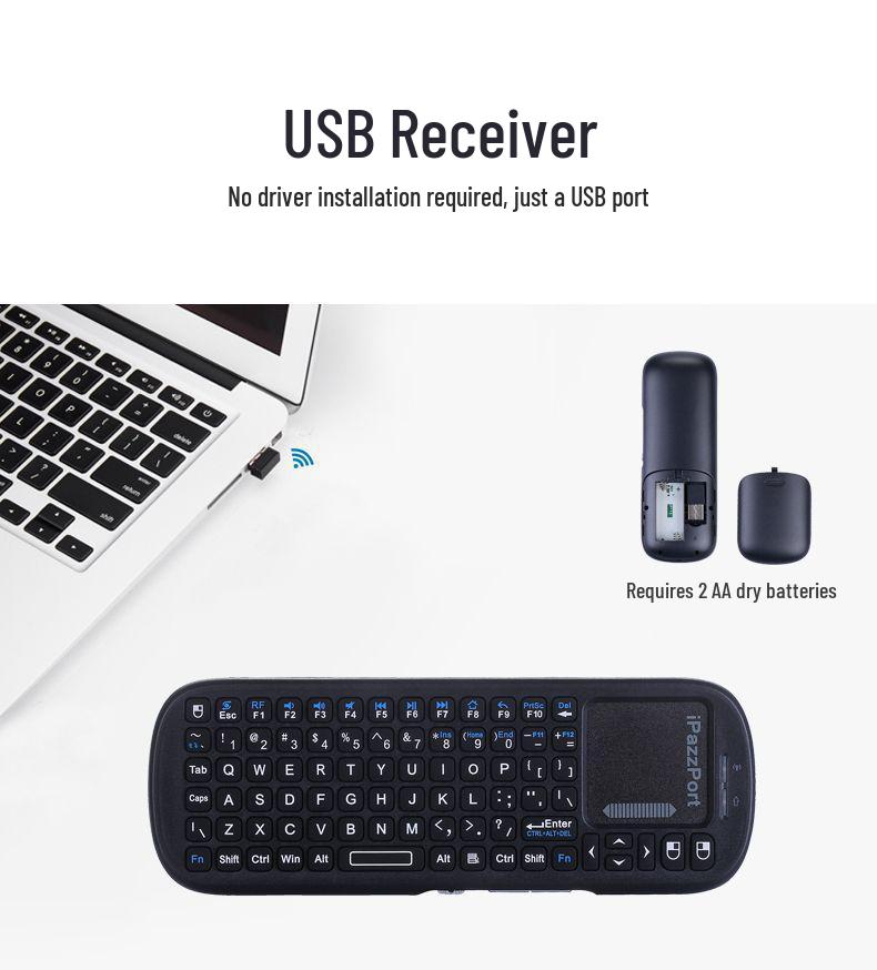 2025 Dual-Mode Wireless Touchpad Keyboard & Mouse Set for Laptops
