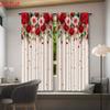 2 Pcs Rose wall print curtains,suitable for bedroom,living room kitchen decoration,home decoration,window decoration curtain