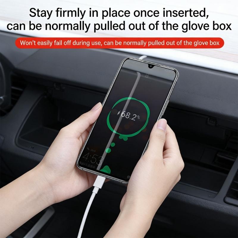 High Speed Charging Hub Glove Box Docking Station Central Control Splitter Adapter Car Accessories Easy to Install