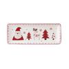 Nordic Christmas Tableware Set, Santa Embossed Ceramic Plates Bowls, Stitched Sealing Canister Collection