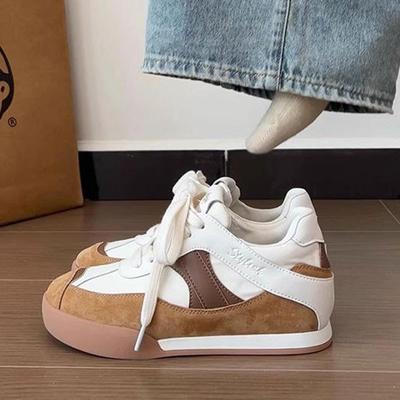 Blue Sneakers Women's New Spring and Summer Platform German Training Shoes Waffle Forrest Gump Shoes Round Head Board Shoes Casual Canvas Shoes