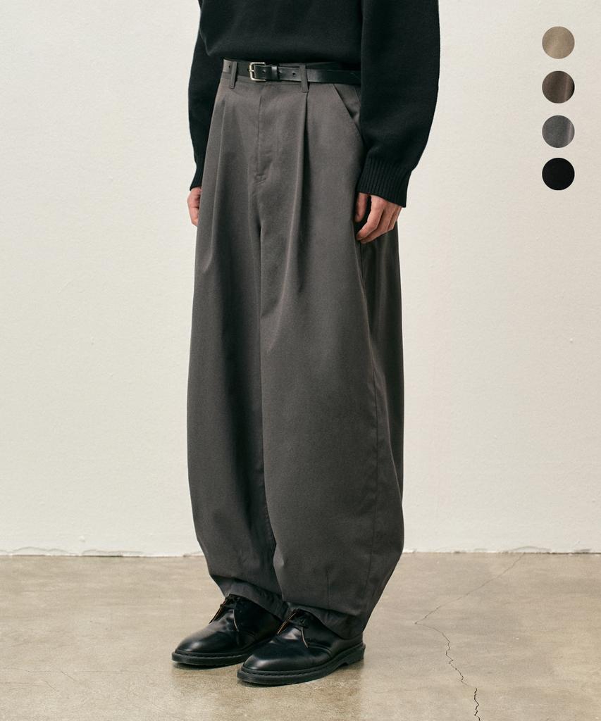 COSTUME O’CLOCK Cotton-Like Balloon Single-Pleat Slacks 6 Color Coospt245 (B Type)