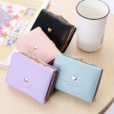Portafoglio piccolo da donna Portamonete per studenti Portafoglio corto da donna stile coreano Portamonete ripiegabile Portamonete Pochette